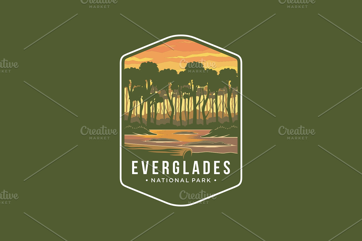 Everglades National Park Emblem Logo, a Branding & Logo Template by swarnstudio