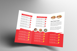 Fast Food Menu Trifold Brochure