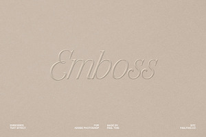 Embossed Paper Text Effect PSD