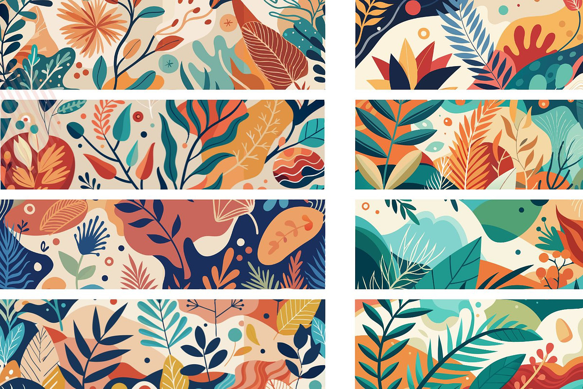 Abstract Botanical Patterns, a Pattern Graphic by BilalGfx (Photo 2 of 5)