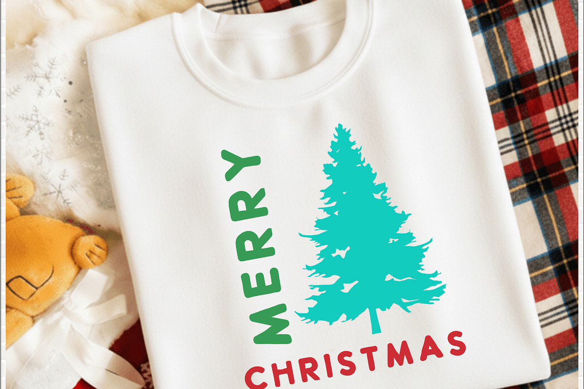 Merry Christmas SVG T-Shirt Design, a Texture Graphic by crative8112 (Photo 3 of 3)