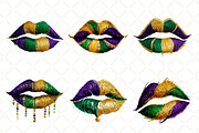 Mardi Gras Lips Clipart Mardi Gras, an Illustration by Black Bird Studio (Thumbnail 2 of 6)
