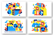 10 Water Conservation Awareness, a Person Illustration by denayunebgt (Thumbnail 3 of 4)