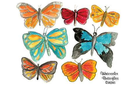 Watercolor Butterflies