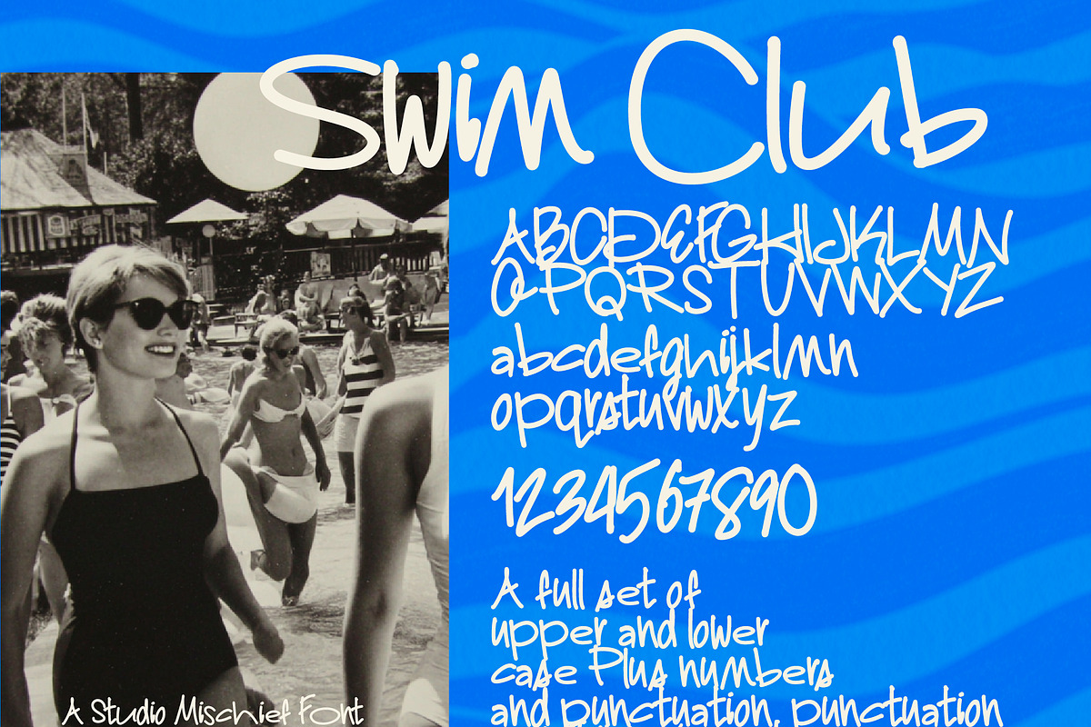 Swim Club - Hand-drawn Display Font, a Handwritten Font by Studio Mischief (Photo 12 of 15)