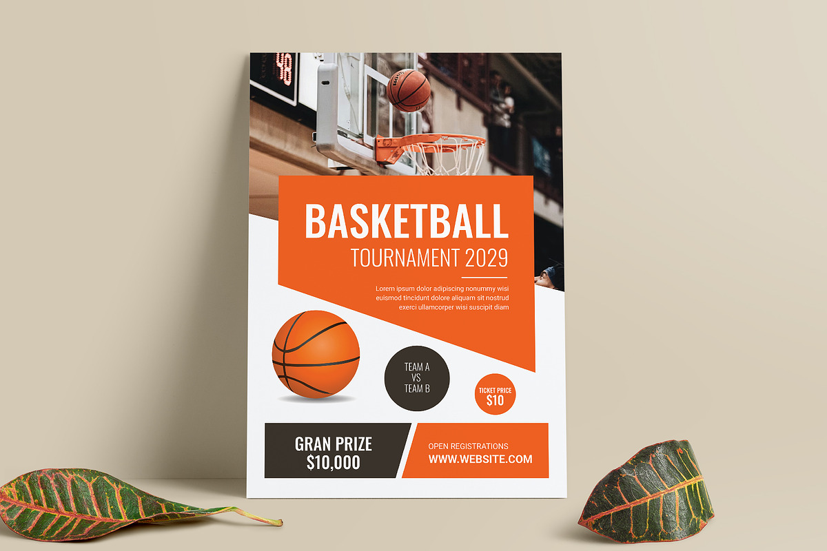 Basketball Flyer, a Flyer Template by Pixelpick (Photo 2 of 2)