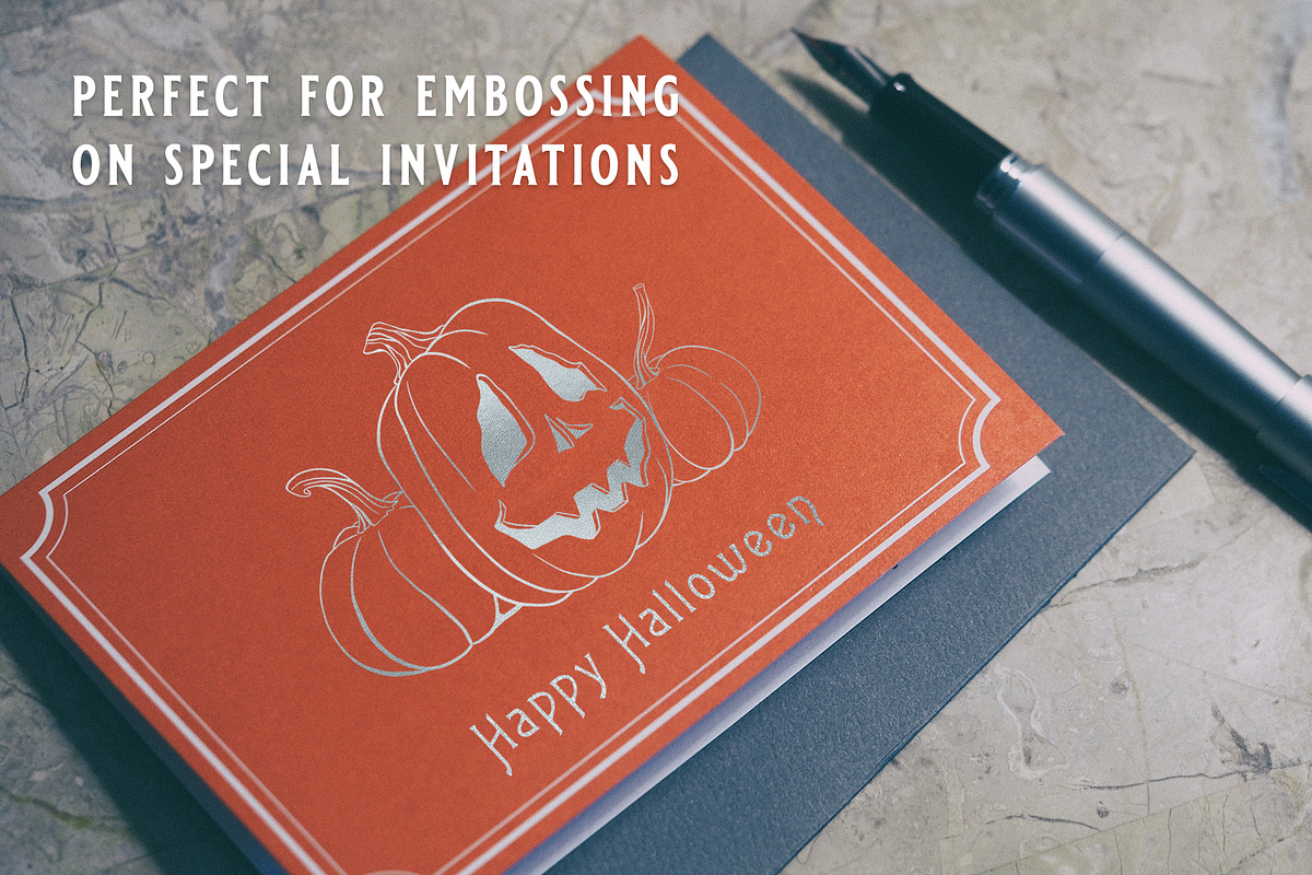 Classic Halloween Inky Illustrations, a Decorative Illustration by The Digital Prop Shop (Photo 6 of 7)