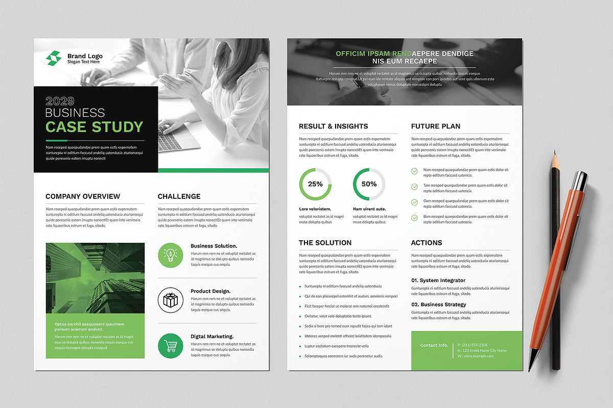 Case Study Flyer Template, a Flyer Template by Cleffon_Graphic_Studio (Photo 2 of 2)