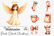 Peach Colored Christmas Clipart, an Illustration by CrexoraLab (Thumbnail 1 of 5)