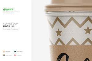 Coffee Cup With Sleeve-3 PSD Mockup