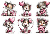 Valentines Whimsical Animals Clipart, an Illustration by Pixels.Craft (Thumbnail 3 of 5)
