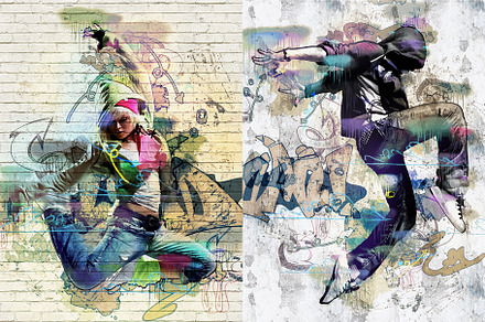 Street Art Photoshop Action, an Action Add-On by deeplabstudio7