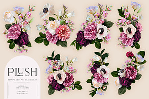 Plush Floral Clip Art