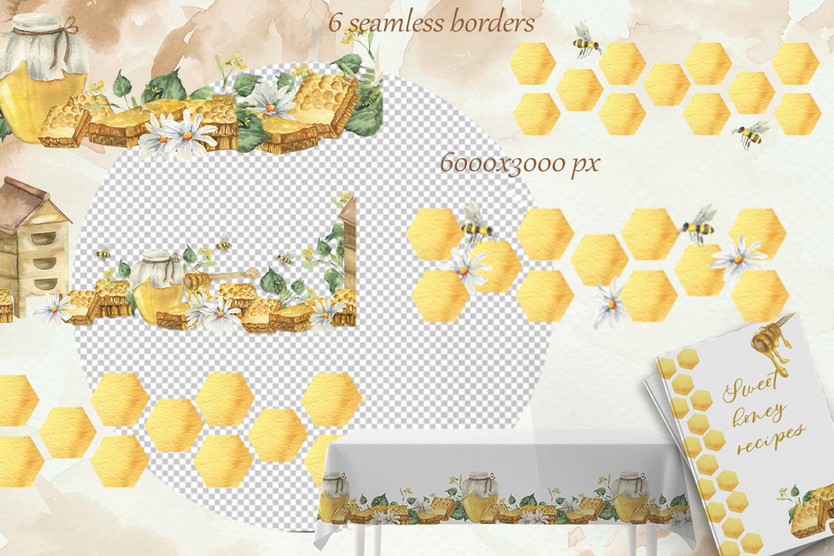 Honey watercolor collection, a Food Illustration by Pegion art shop (Photo 9 of 13)
