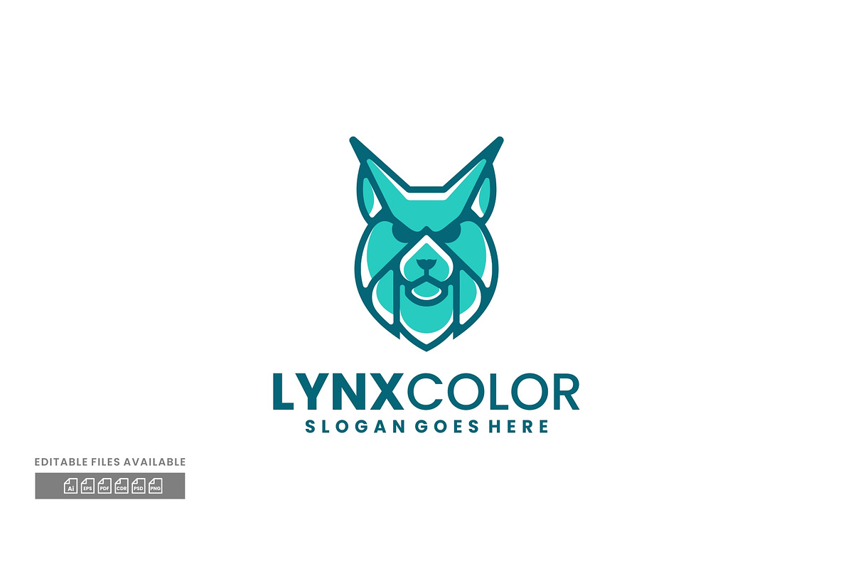Lynx Color Simple Mascot Logo, a Branding & Logo Template by ivan_artnivora