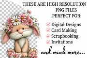 Whimsical Spring Bunny Clipart, an Illustration by Daily.Designs (Thumbnail 2 of 8)