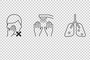 Covid 19 vector icons + Infographics, an Outline Icon by Paper Cards (Thumbnail 4 of 5)