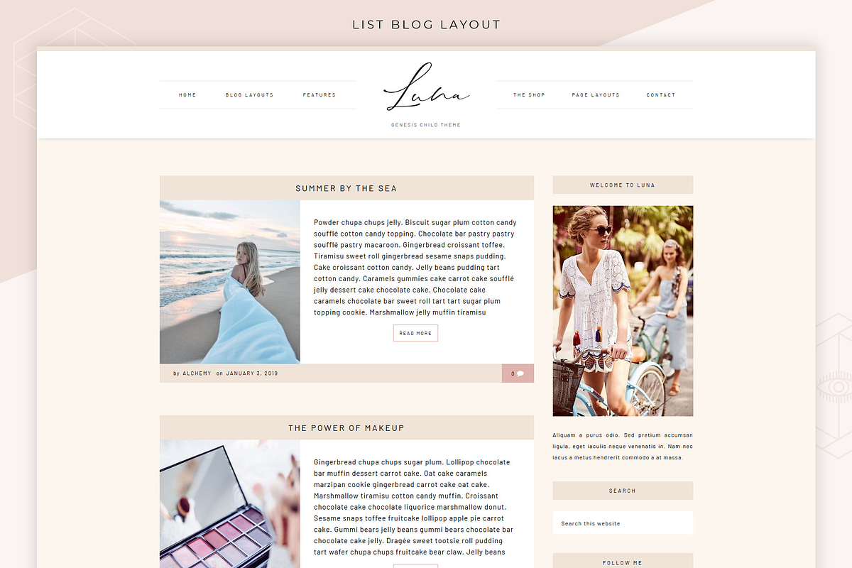 Luna - WordPress Genesis Theme, a WordPress Template by Studio Sirona (Photo 8 of 10)