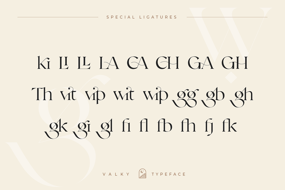 Valky Classic Modern Typeface, a Serif Font by Kaligra.co (Photo 24 of 30)