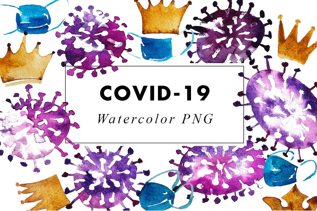 Watercolor Coronavirus Covid-19, an Illustration by Heartmade by Claudia (Photo 4 of 4)