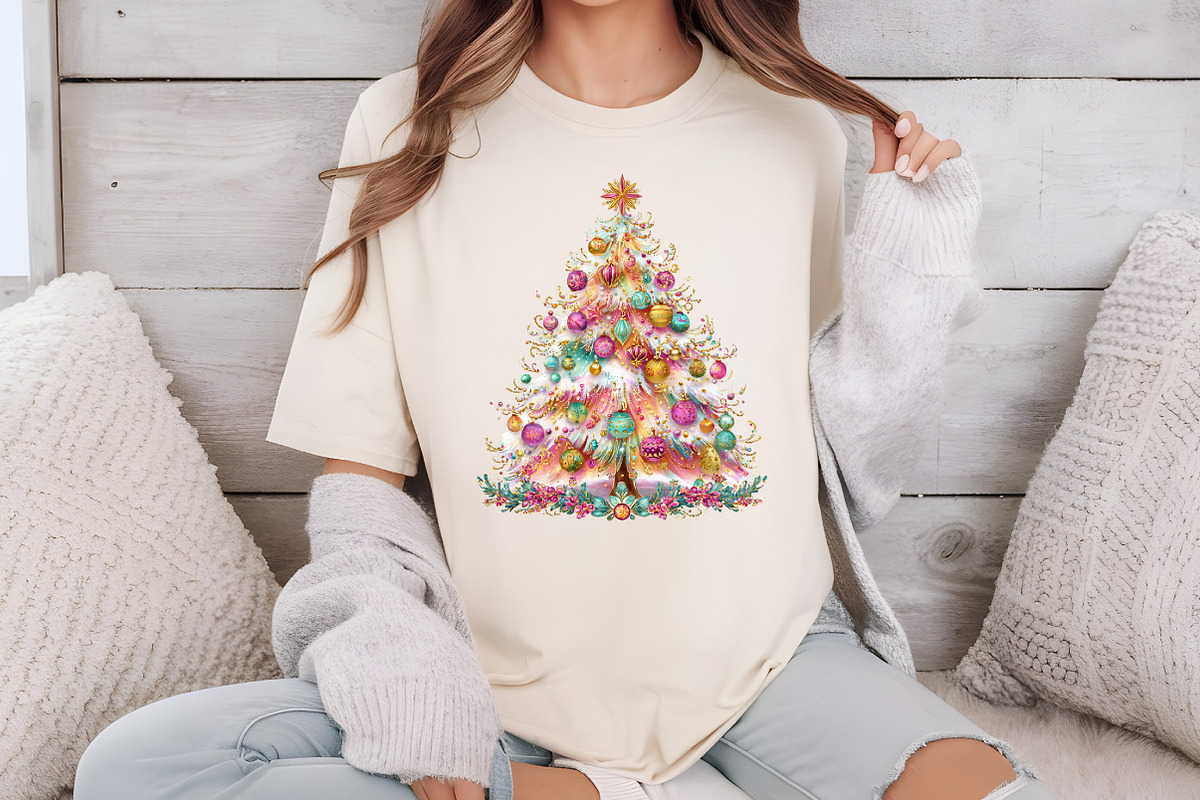 Colorful Christmas Tree Clipart, an Illustration by DreamCafeArt (Photo 6 of 8)