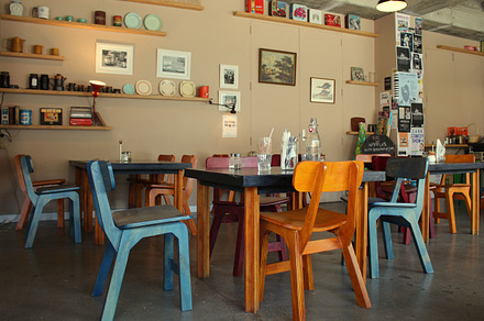 Vintage cafe stock picture