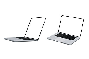 Modern laptop pc mockup set, a Technology Illustration by art PVP - market