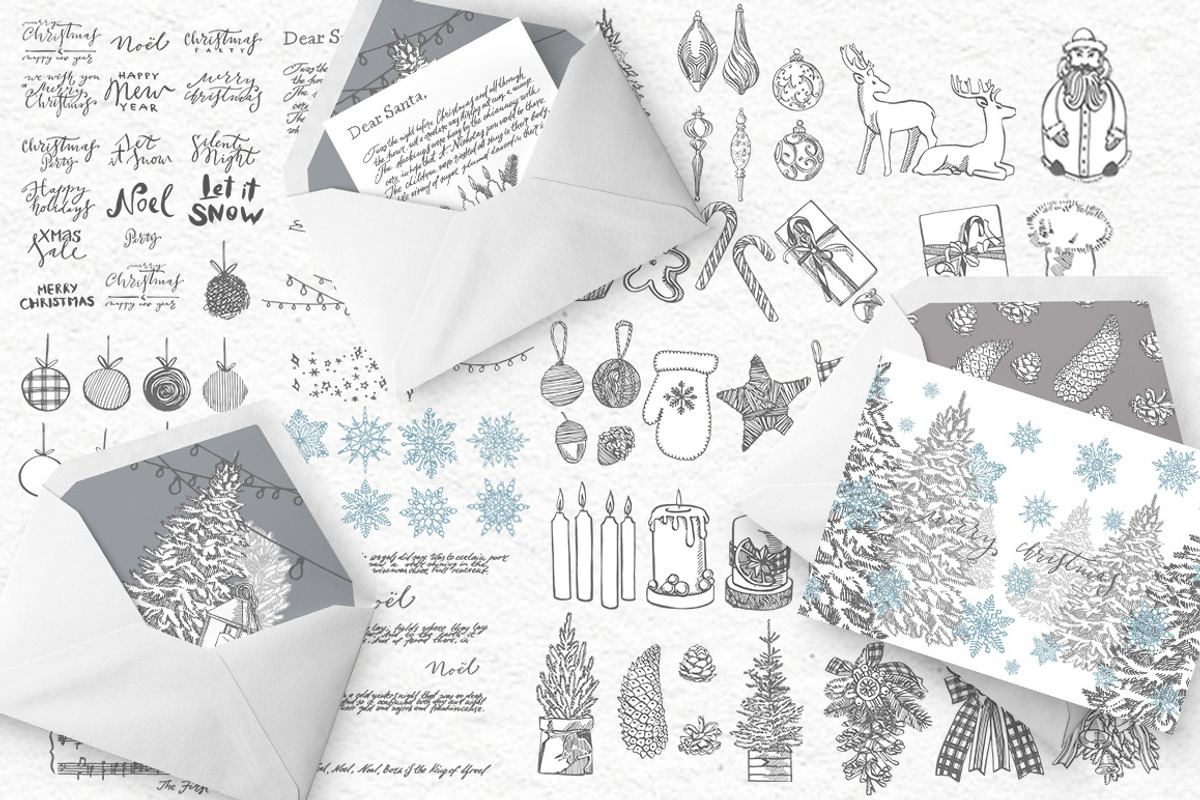 Xmas set graphic illustrations, a Decorative Illustration by Ann Astro (Photo 7 of 24)