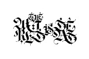 Gothic modern ABC letters, a Blackletter Font by GeekClick (Thumbnail 7 of 15)
