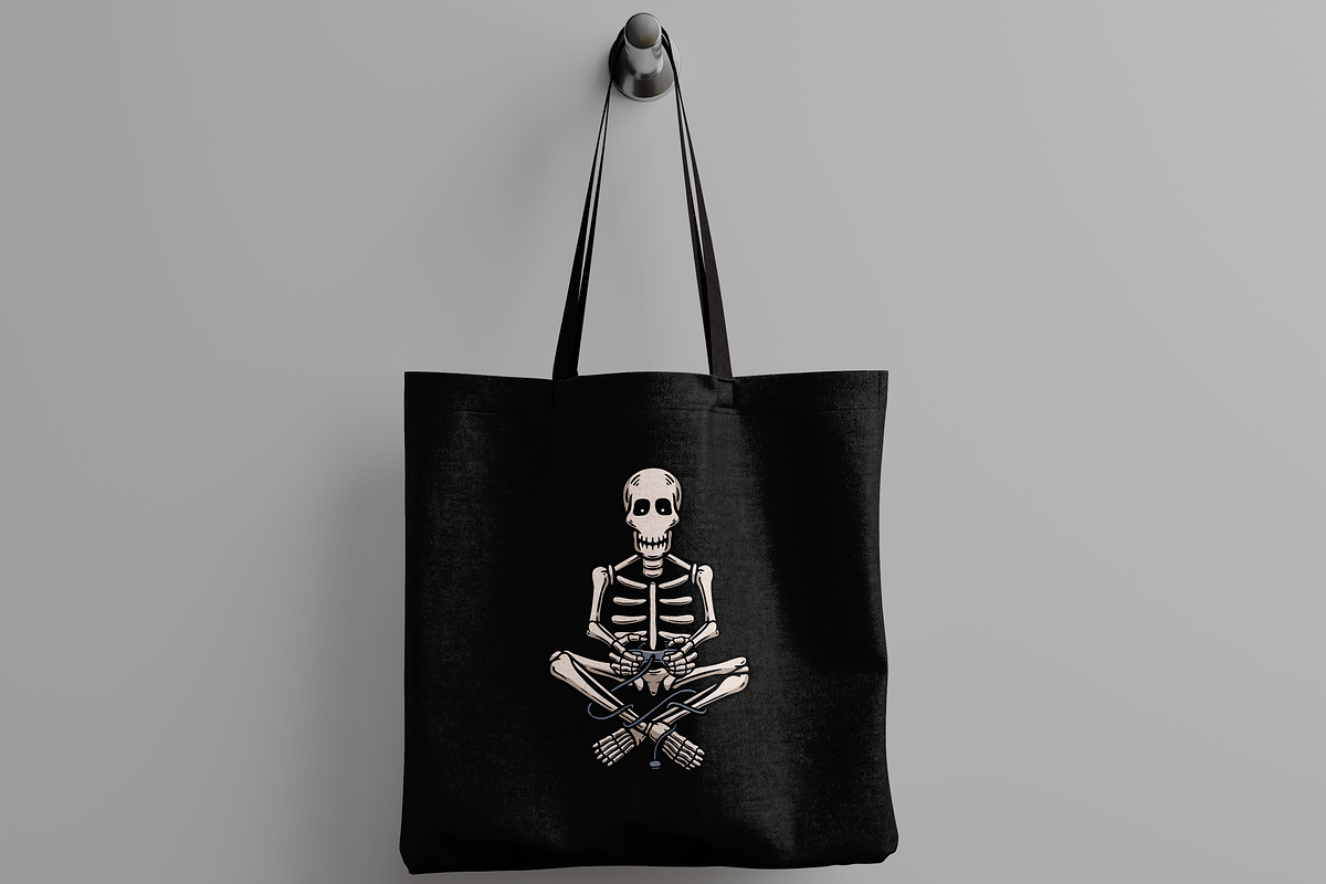 Skeleton Playing Video Game, an Object Illustration by nomlimo.com (Photo 2 of 3)