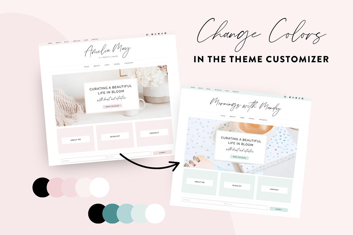 Pink Wordpress Blog Theme, a WordPress Template by Design Pixie (Photo 5 of 9)