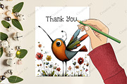 Whimsical Birds Clipart Bundle, an Illustration by Creative Art (Thumbnail 10 of 10)