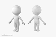 Cute Stickman In A-Pose CAT Rig, a Characters & Person 3D Model by VK Studio (Thumbnail 15 of 19)
