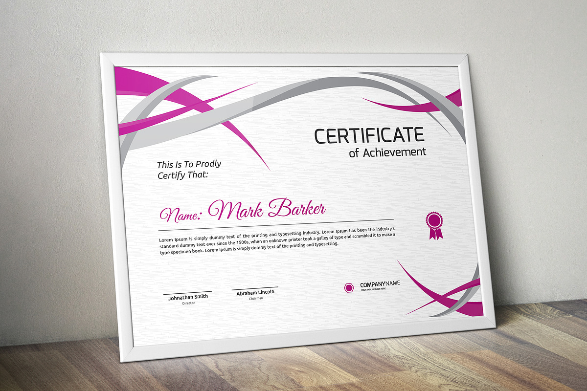 Certificate Word | PSD | AI, a Stationery Template by Curve Design (Photo 2 of 3)