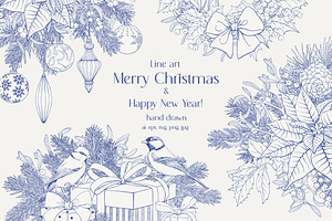 Christmas Hand drawn Vector set