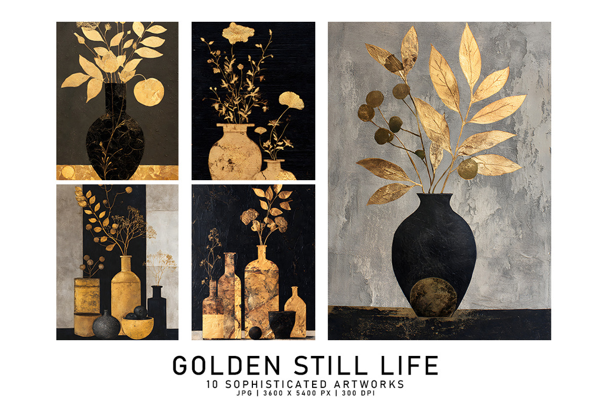Golden Still Life, a Decorative Illustration by Digital Art Creations (Photo 2 of 5)