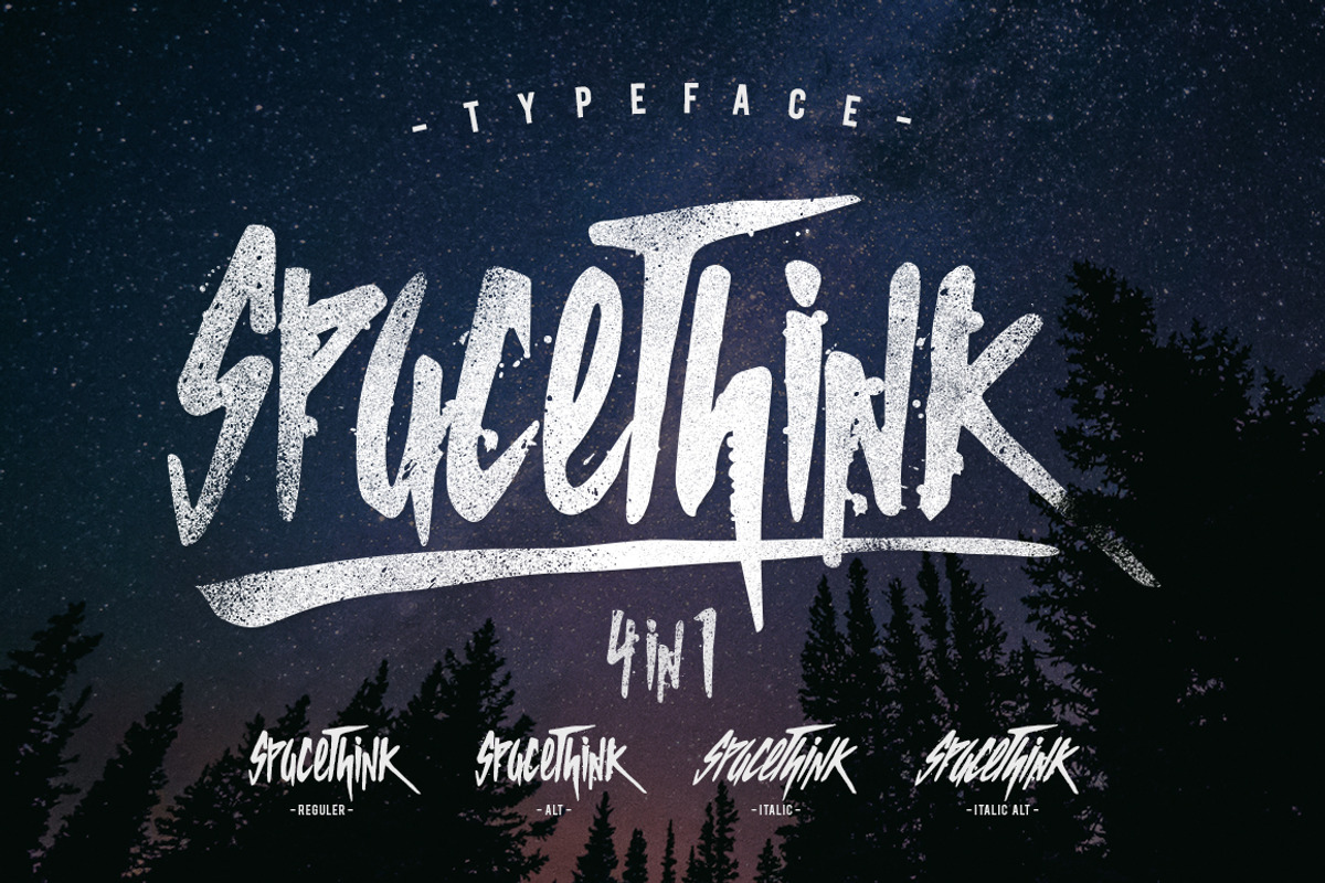 SPACETHINK Typeface - Discount 50%, a Font by giemons™ (Photo 4 of 8)