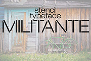 Militante Stencil Font, a Font by Minhocossauro Emporium (Thumbnail 1 of 5)
