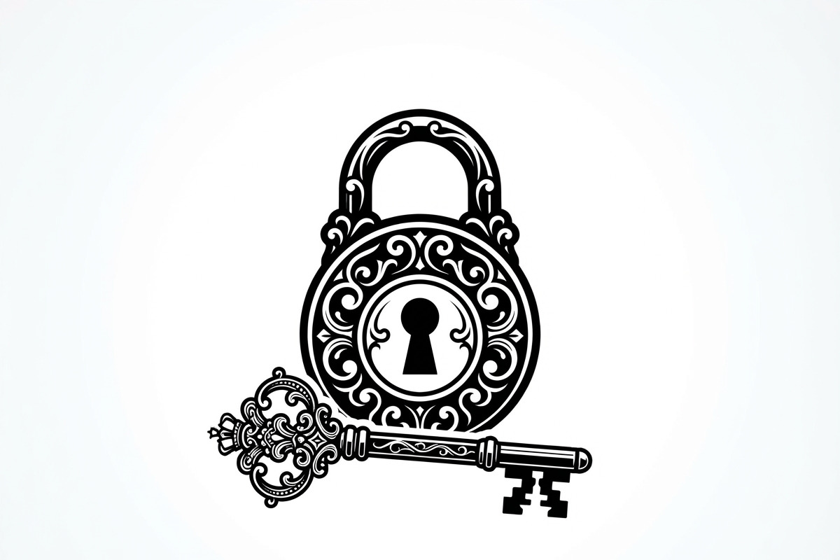 60 Ornate Key and Lock Silhouette, a Technology Illustration by Amazin_art (Photo 2 of 21)