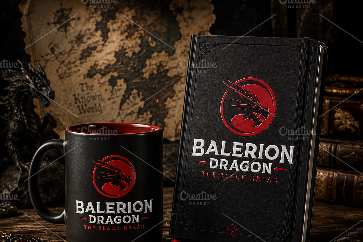 Middle Ages Mythical Dragon Logo, a Branding & Logo Template by Enola99d (Photo 1 of 2)