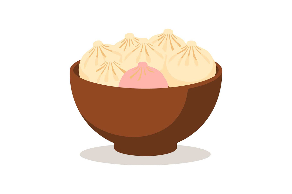 Steamed Dumpling Bowl Clipart, an Object Graphic by Gfx_Store (Photo 3 of 13)