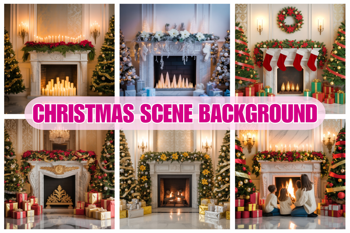 Christmas Scene Background, a Background Graphic by Daisy Doodle