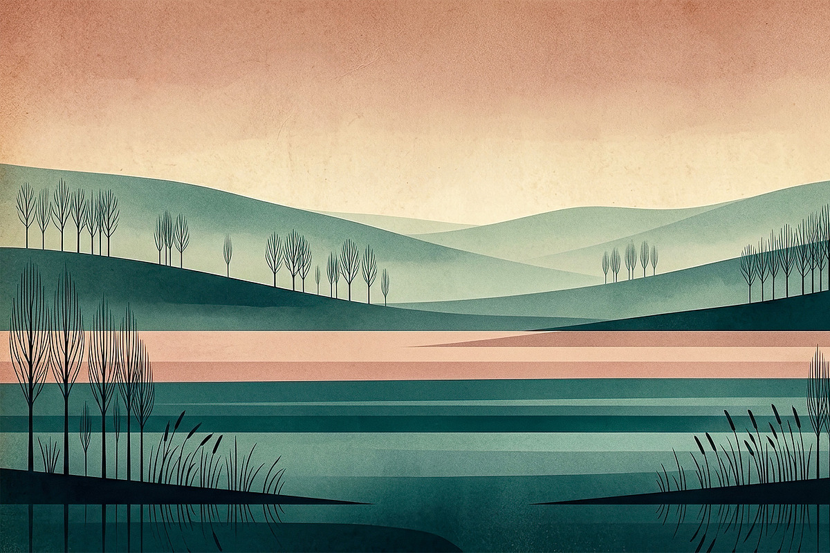 Vintage Landscape, a Seasonal Illustration by StockVerse Creative (Photo 4 of 4)