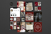 The Bordeaux Social Media Kit, a Social Media Template by Pani Temp. (Thumbnail 5 of 12)