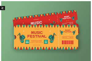 Fun Music Festival Ticket, a Brochure Template by Neermana