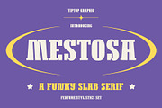 Mestosa - Funky Slab Serif, a Serif Font by Tiptop Graphic (Thumbnail 1 of 10)