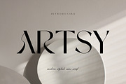 Artsy | Modern Stylish, a Sans Serif Font by Muntab_Art (Thumbnail 1 of 9)