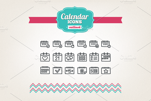 Hand Drawn Calendar Icons