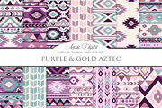 Purple Aztec Digital Paper, a Texture Graphic by Avenie Digital (Thumbnail 1 of 4)