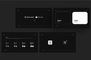 Premium Dark Minimal Brand Guideline, a Branding & Logo Template by Moody Designs (Thumbnail 3 of 6)